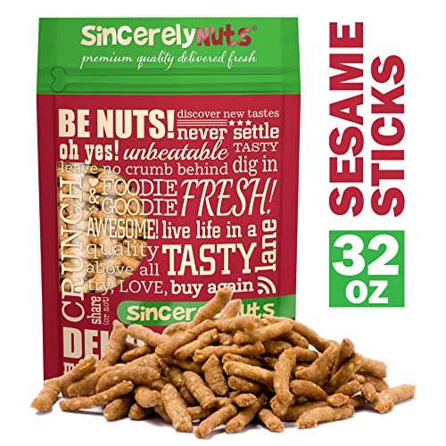 Sincerely Nuts Salted Sesame Sticks - 2 Lb The Perfect Vegan T