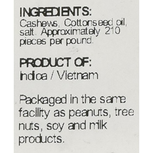 Sincerely Nuts – Whole Cashews Roasted And Salted | Two Lb. Bag