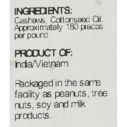 Sincerely Nuts – Whole Cashews Roasted And Unsalted | Two Lb. Ba