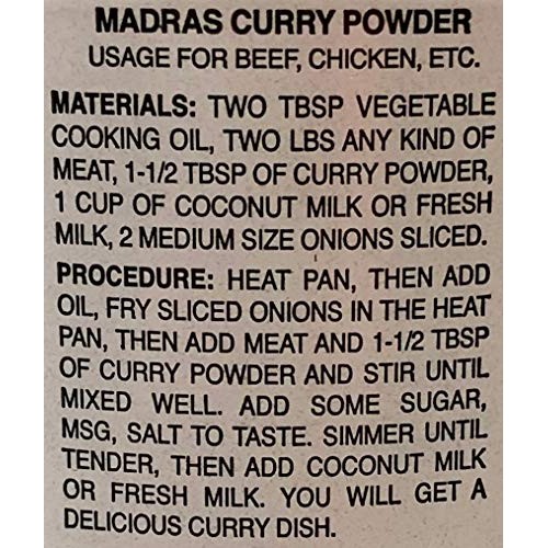 Madras Curry Powder, Ca Ri Ni An Do, 16 Ounce Jar, 10 Spice Blend
