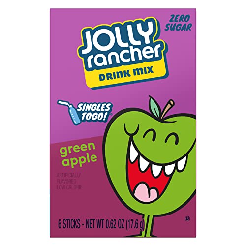 Jolly Rancher Drink Mix Green Apple -- 6 Boxes 36 Singles To Go