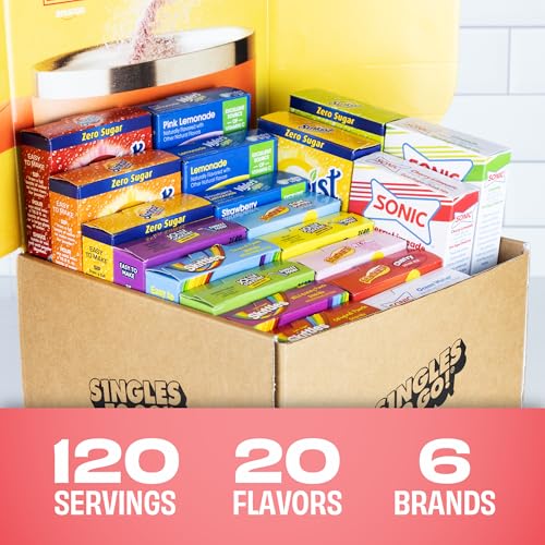 Singles To Go! 120ct Bulk Variety Pack - 20 Different Flavors fr...