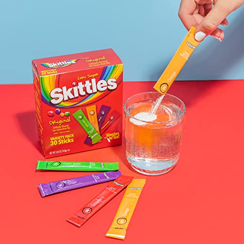Skittles Singles To Go Variety Pack, Powdered Drink Mix, Zero Su... Skittles Singles To Go Variety Pack, Powdered Drink Mix, Zero Su...