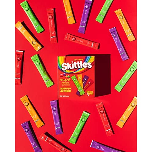 Skittles Singles To Go Variety Pack, Powdered Drink Mix, Zero Su... Skittles Singles To Go Variety Pack, Powdered Drink Mix, Zero Su...