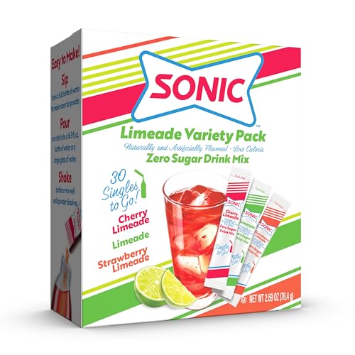 Sonic Singles To Go Limeade Variety Pack, Watertok Powdered Drin...