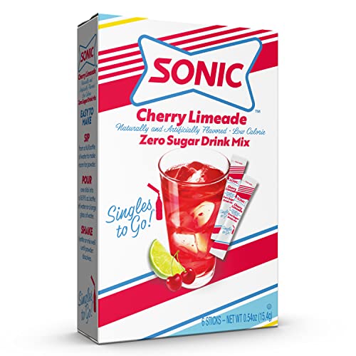 Sonic Singles to Go Powdered Drink Mix, Cherry Limeade, 6 Sticks...