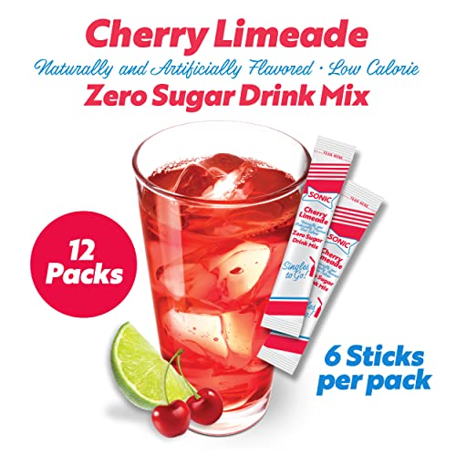 Sonic Singles to Go Powdered Drink Mix, Cherry Limeade, 6 Sticks...