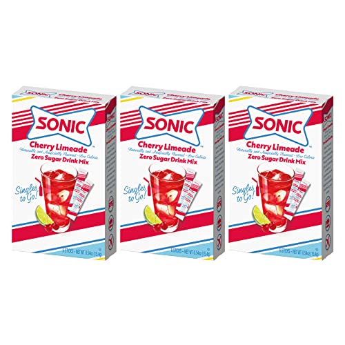 Sonic Singles to Go Powdered Drink Mix, Cherry Limeade, 6 Sticks...