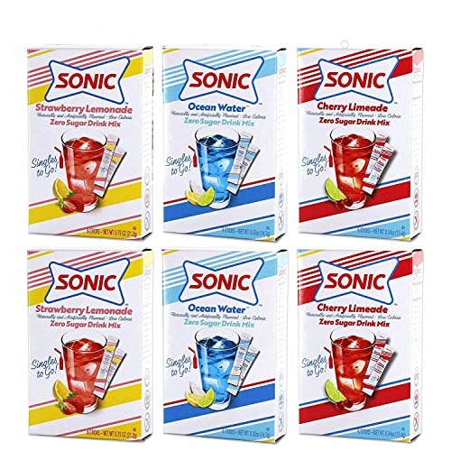 Sonic Singles to Go Variety Pack of 6 - 2 Boxes Each - Cherry Li...