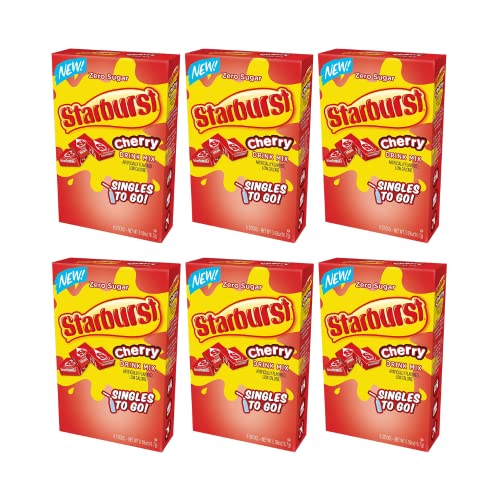 Starburst Singles To Go Powdered Drink Mix, Cherry, 6 Boxes with... Starburst Singles To Go Powdered Drink Mix, Cherry, 6 Boxes with...