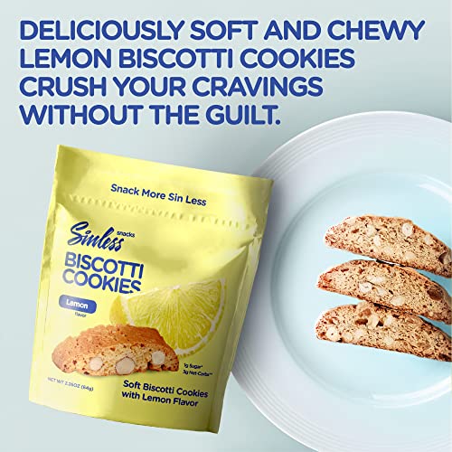 Sinless Snacks Biscotti Cookies - Keto Cookies for Kids & Adults...