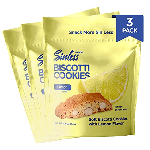 Sinless Snacks Biscotti Cookies - Keto Cookies for Kids & Adults...