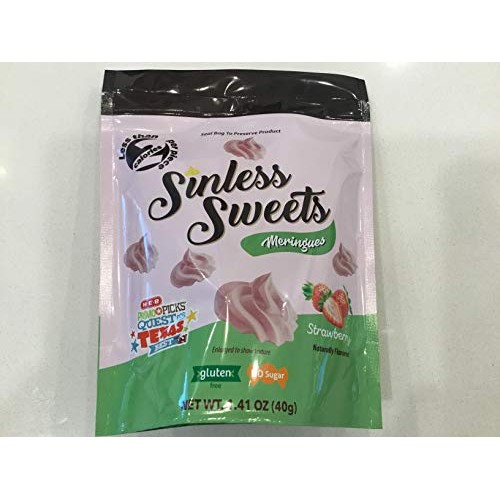 Sinless Sweets Meringues Gluten-Free 1.41 Oz Strawberry 9Pack Of 2