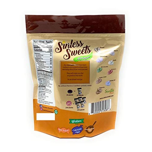 Sinless Sweets Meringues Gluten-Free; No Sugar; Cappucino 40G P