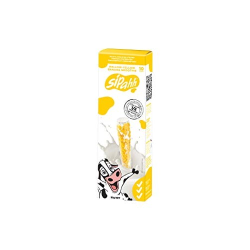 Sipahh Milk Flavoring Straw - Yellow Banana - 50% Less Sugar Tha