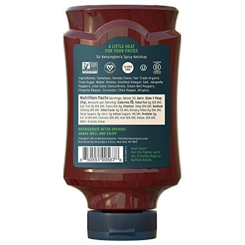 Sir Kensingtons Spicy Ketchup From Whole Tomatoes, No High Fruc