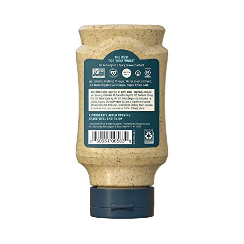 Sir Kensingtons Spicy Brown Mustard, Gluten Free, Non- Gmo Proj
