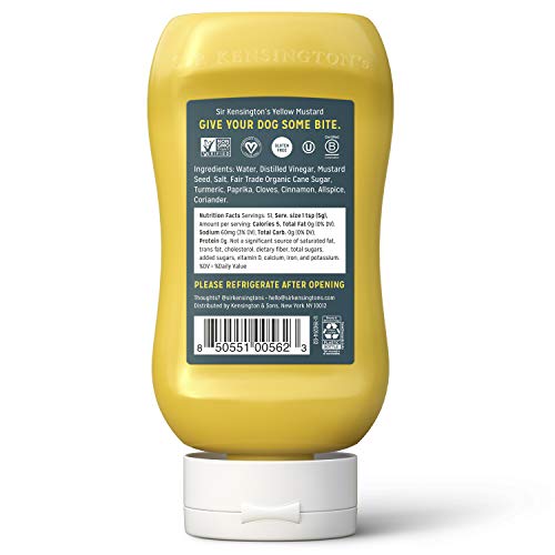 Sir Kensingtons Yellow Mustard, Gluten Free, Non- Gmo Project V