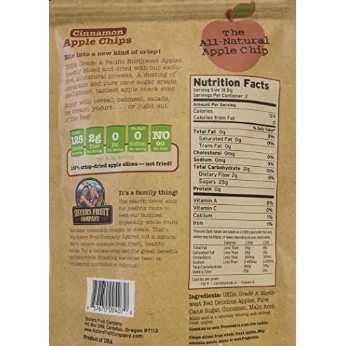 Sisters Fruit Company, Usda Grade A Apple Chips And Pear Chips,