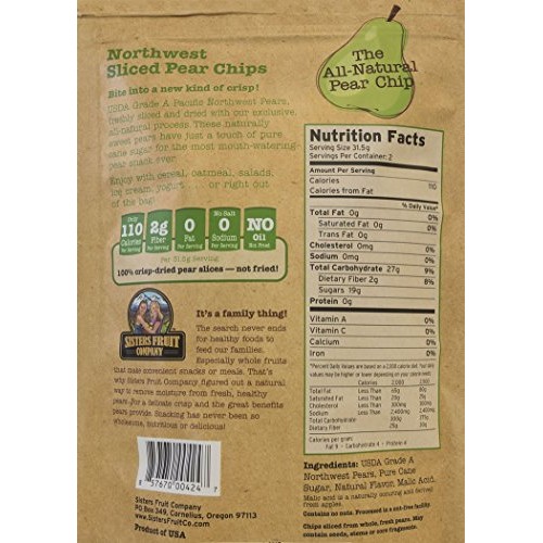 Sisters Fruit Company, Usda Grade A Apple Chips And Pear Chips,