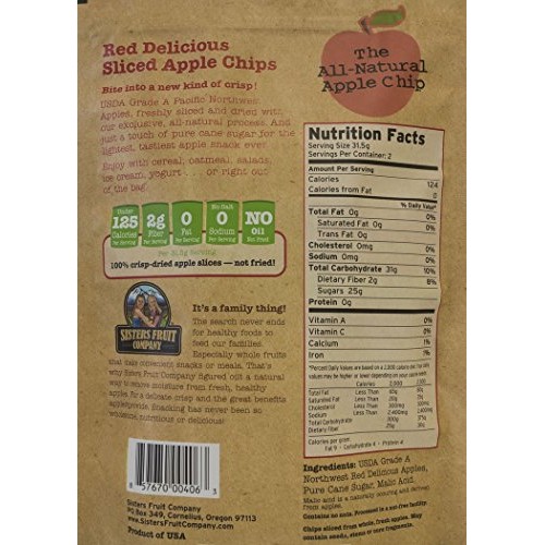 Sisters Fruit Company, Usda Grade A Apple Chips And Pear Chips,