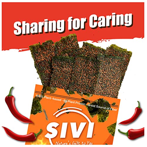 SIVI Teriyaki Seasoning Seaweed Snacks - Pack of 2 - Vegan, Plan...