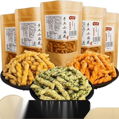 Handmade small Fried Dough Twists snack,Crispy flour Chips Fries...