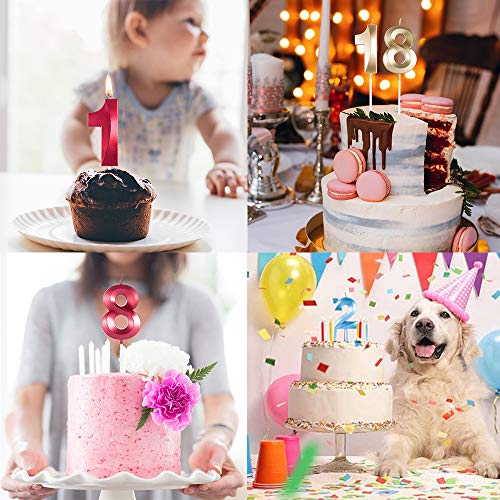 Birthday Candles Extended Big Number Candle Multicolor 3D Design
