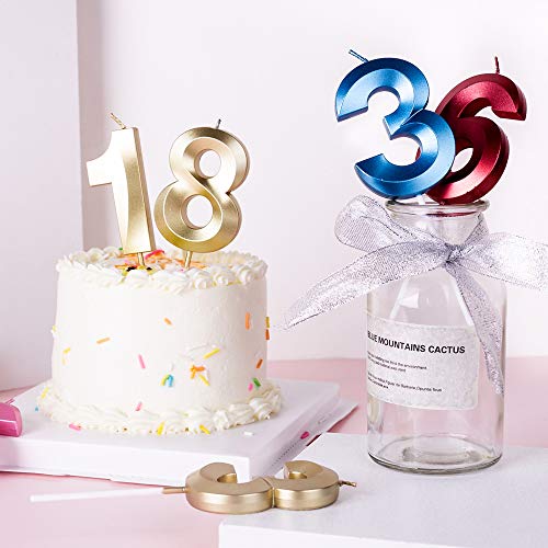 Birthday Candles Extended Big Number Candle Multicolor 3D Design
