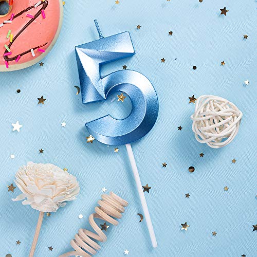 Sivim Birthday Candles Extended Big Number Candle Multicolor 3D