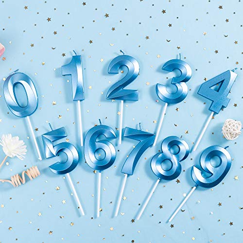 Sivim Birthday Candles Extended Big Number Candle Multicolor 3D