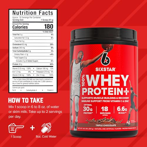 Six Star Whey Protein Powder Plus - Muscle Building & Recovery F...