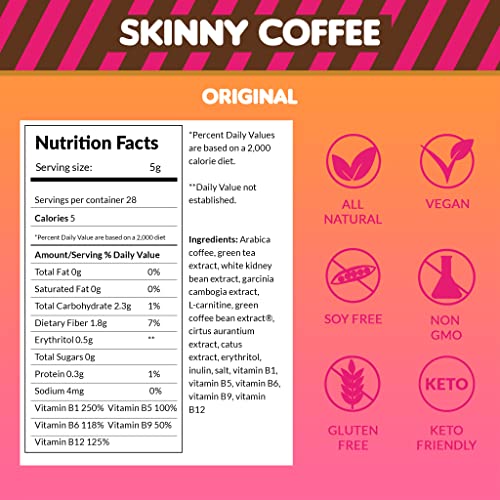 Skinny Boost Skinny Coffee- Unflavored Instant Slimming Coffee...