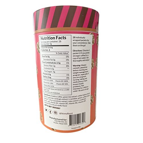 Skinny Boost Skinny Coffee- Vanilla Flavored Instant Slimming ...