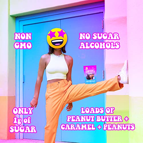 SkinnyDipped Caramel Peanut Paradise Cups, 1g Sugar per Cup, Ket...