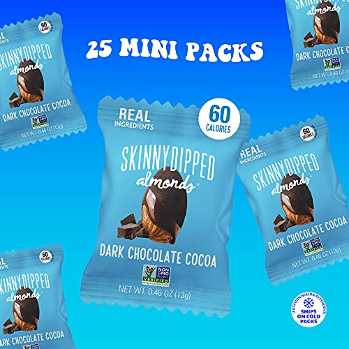 Skinnydipped Dark Chocolate Cocoa Covered Almonds, 0.46 Oz Mini