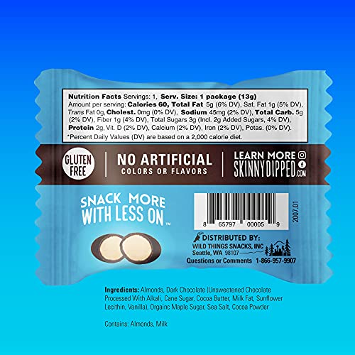 Skinnydipped Dark Chocolate Cocoa Covered Almonds, 0.46 Oz Mini