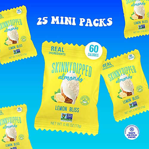 SkinnyDipped Lemon Bliss Yogurt Covered Almonds, Healthy Snack, ...