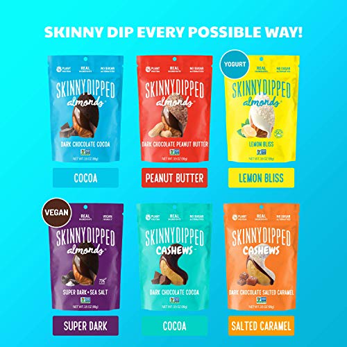 Skinnydipped Superdark + Sea Salt Chocolate Covered Almonds, 3.5