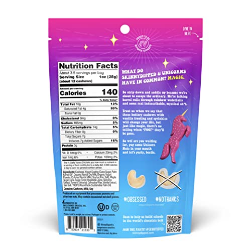SkinnyDipped Unicorn Birthday Cake Cashews, Healthy Snack, Plant...