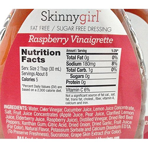 Skinny Girl Raspberry Vinaigrette Dressing, 8 Fl Oz 2 Count