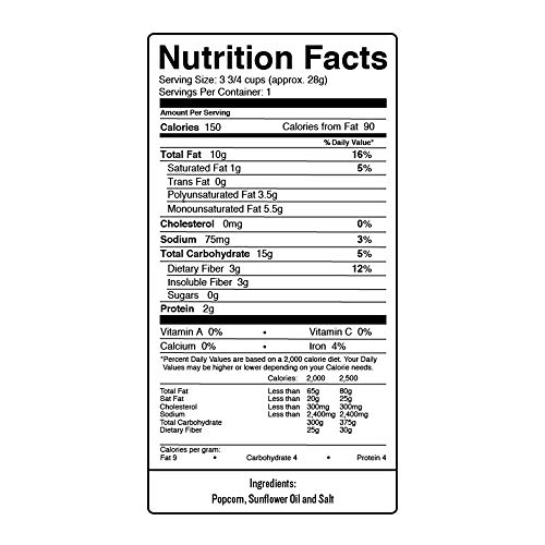 Skinnypop Original Popped Popcorn, 12-Pack Of 1.0Oz Individual B