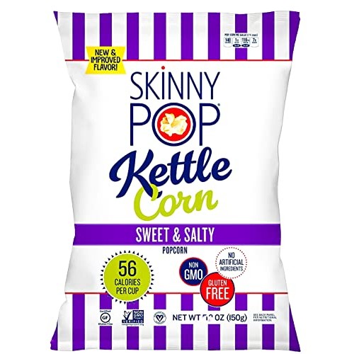 Skinny Pop Popcorn Sweet and Salty Kettle .8 oz 10 Pack