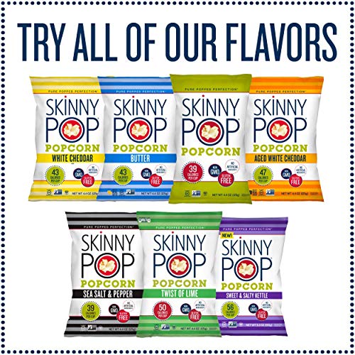 Skinnypop Butter Popped Popcorn, Gluten Free Popcorn, Non-Gmo, H