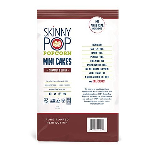 Skinnypop Cinnamon &Amp; Sugar Popcorn Cakes, Healthy Snacks, 5Oz Gr