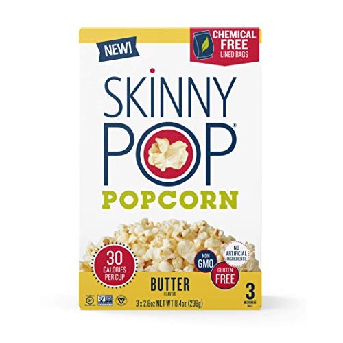 Skinnypop Microwave Butter Popcorn Bags, Healthy Snacks, 2.3Oz M