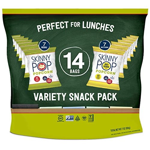 Skinnypop Popcorn, Original And White Cheddar Popcorn, Variety P