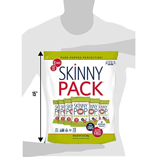 Skinnypop Original Popped Popcorn, 100 Calorie Bags, Vegan, Glut