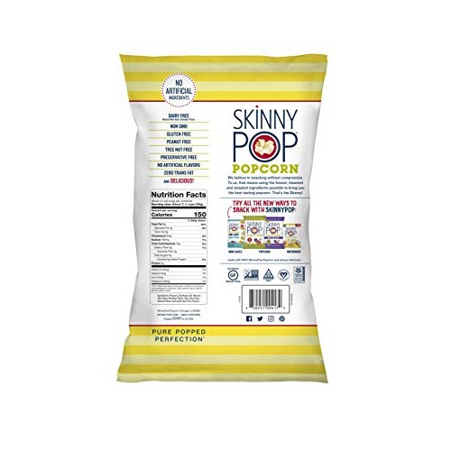 Skinnypop Popcorn, White Cheddar, 4.4 Oz