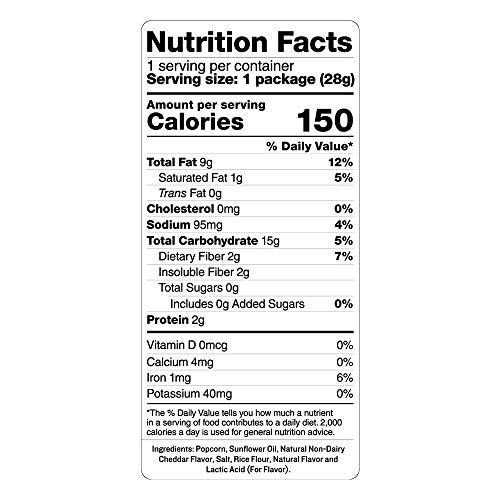 Skinnypop Popped White Cheddar Popcorn, Individual Bags, Healthy